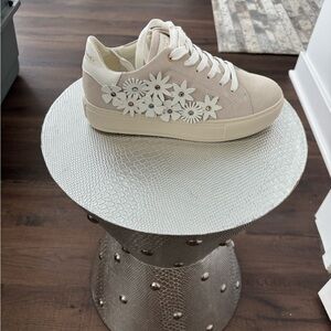 Kurt Geiger Beige Floral Sneakers